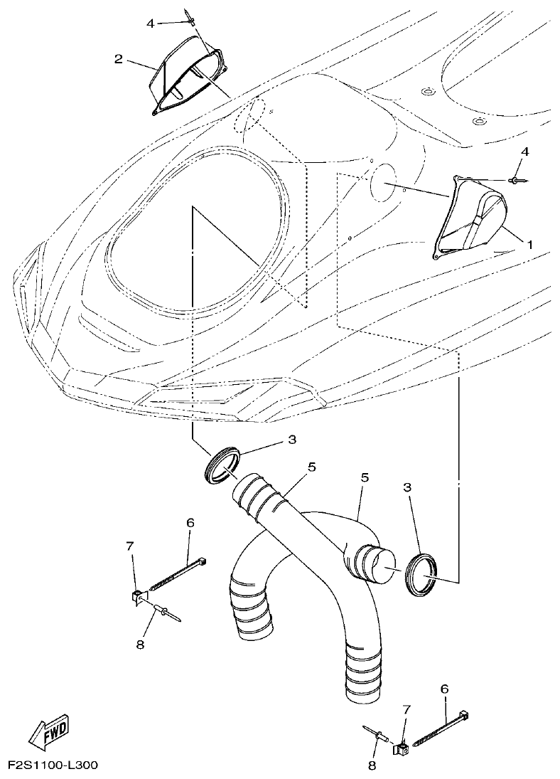 Yamaha FA1800A-M VENTILATION parts diagram